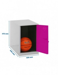 Armario Taquilla SIMON LOCKER Monobloque Mini 475x400x500 mm GR/ROS | Taquilla metálica SimonLocker para vestuarios y oficinas 2