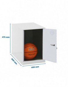 Armario Taquilla SIMON LOCKER Monobloque  Mini 475x400x500 mm BLA/BLA | Taquilla metálica SimonLocker para vestuarios y oficinas 2