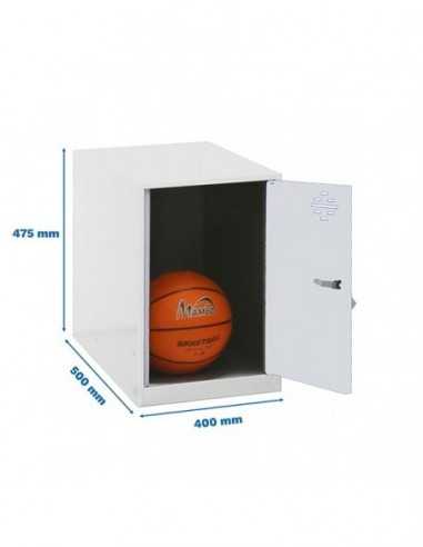 Armario Taquilla SIMON LOCKER Monobloque Mini 475x400x500 mm BLA/BLA | Taquilla metálica SimonLocker para vestuarios y oficinas