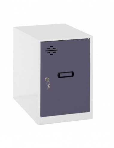 Armario Taquilla SIMON LOCKER Monobloque Mini 475x400x500 mm BLA/ANT | Taquilla metálica SimonLocker para vestuarios y oficinas