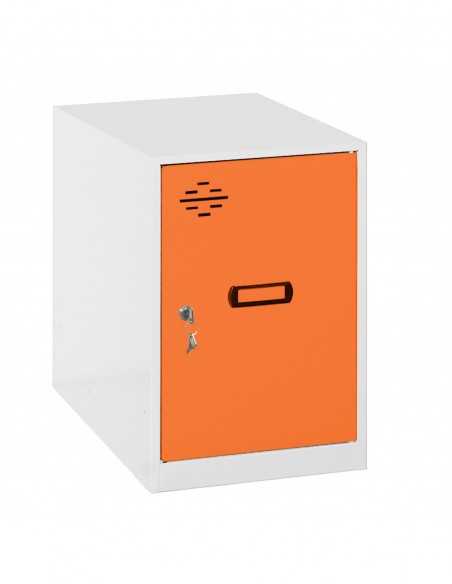 Armario Taquilla SIMON LOCKER Monobloque Mini 475x400x500 mm BLA/NAR | Taquilla metálica SimonLocker para vestuarios y oficinas