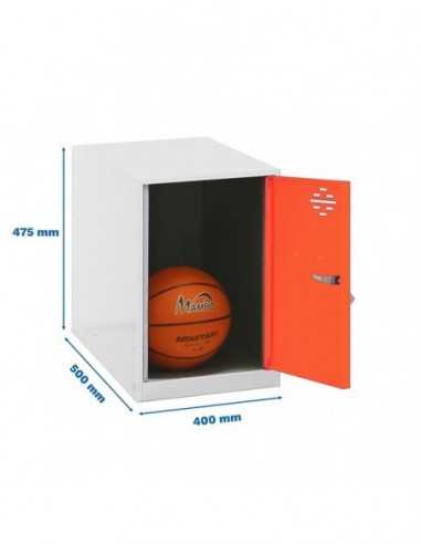 Armario Taquilla SIMON LOCKER Monobloque Mini 475x400x500 mm BLA/NAR | Taquilla metálica SimonLocker para vestuarios y oficinas