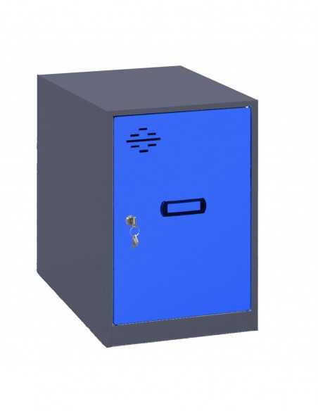 Armario Taquilla SIMON LOCKER Monobloque Mini 475x400x500 mm ANT/AZU | Taquilla metálica SimonLocker para vestuarios y oficinas