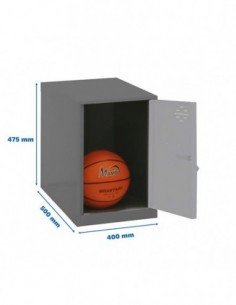 Armario Taquilla SIMON LOCKER Monobloque  Mini 475x400x500 mm ANT/GR | Taquilla metálica SimonLocker para vestuarios y oficinas 2