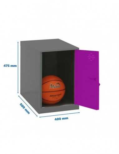 Armario Taquilla SIMON LOCKER Monobloque Mini 475x400x500 mm ANT/ROS | Taquilla metálica SimonLocker para vestuarios y oficinas