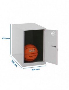 Armario Taquilla SIMON LOCKER Monobloque  Mini 475x400x500 mm Gris | Taquilla metálica SimonLocker para vestuarios y oficinas 2