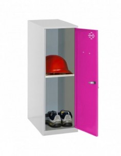 Armario Taquilla SIMON LOCKER Monobloque Mini + BAN. 915x400x500 mm GR/RO | Taquilla metálica SimonLocker para vestuarios y ofi