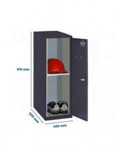 Armario Taquilla SIMON LOCKER Monobloque Mini + BAN. 915x400x500 mm AN/AN | Taquilla metálica SimonLocker para vestuarios y ofi 2