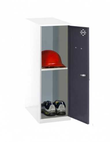 Armario Taquilla SIMON LOCKER Monobloque Mini + BAN. 915x400x500 mm BL/AN | Taquilla metálica SimonLocker para vestuarios y ofi