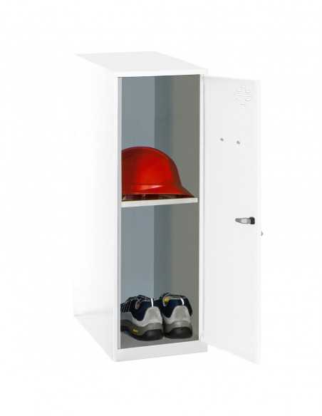 Armario Taquilla SIMON LOCKER Monobloque Mini + BAN. 915x400x500 mm BL/BL | Taquilla metálica SimonLocker para vestuarios y ofi