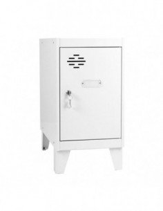 Armario Taquilla SIMON LOCKER Monobloque Mini 475x300x500 + pies Blanco/Blanco | Taquilla metálica SimonLocker para vestuarios y