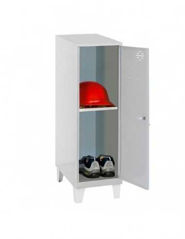 Armario Taquilla SIMON LOCKER Monobloque Mini + BAN. 915x300x500+PIES Gris | Taquilla metálica SimonLocker para vestuarios y ofi