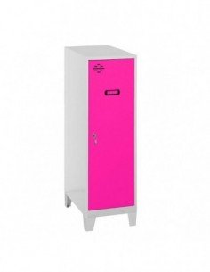 Armario Taquilla SIMON LOCKER Monobloque Mini + BAN. 915x300x500+PIES GR/RO | Taquilla metálica SimonLocker para vestuarios y of