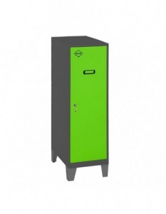 Armario Taquilla SIMON LOCKER Monobloque Mini + BAN. 915x300x500+PIES AN/VE | Taquilla metálica SimonLocker para vestuarios y of