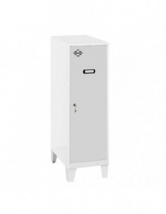 Armario Taquilla SIMON LOCKER Monobloque Mini + BAN. 915x300x500+PIES BL/GR | Taquilla metálica SimonLocker para vestuarios y of