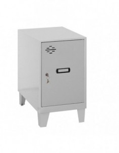 Armario Taquilla SIMON LOCKER Monobloque Mini 475x400x500+PIES Gris | Taquilla metálica SimonLocker para vestuarios y oficinas