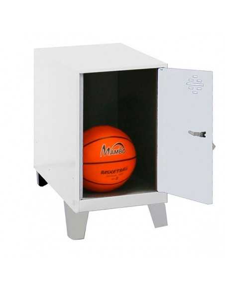 Armario Taquilla SIMON LOCKER Monobloque Mini 475x400x500+PIES GR/BCO | Taquilla metálica SimonLocker para vestuarios y oficinas