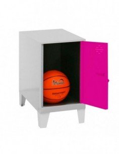 Armario Taquilla SIMON LOCKER Monobloque Mini 475x400x500+PIES GR/ROS | Taquilla metálica SimonLocker para vestuarios y oficinas