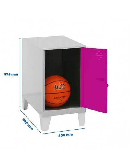 Armario Taquilla SIMON LOCKER Monobloque Mini 475x400x500+PIES GR/ROS | Taquilla metálica SimonLocker para vestuarios y oficinas