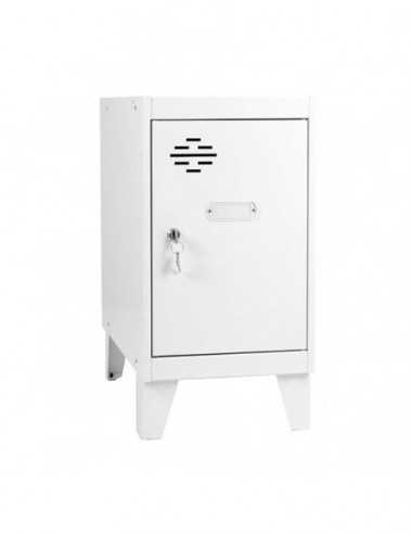 Armario Taquilla SIMON LOCKER Monobloque Mini 475x400x500+PIES BLA/BLA | Taquilla metálica SimonLocker para vestuarios y oficina