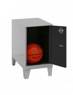 Armario Taquilla SIMON LOCKER Monobloque Mini 475x400x500+PIES BLA/ANT | Taquilla metálica SimonLocker para vestuarios y oficina