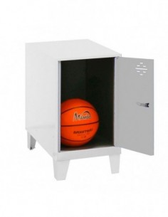 Armario Taquilla SIMON LOCKER Monobloque Mini 475x400x500+PIES BLA/GR | Taquilla metálica SimonLocker para vestuarios y oficinas