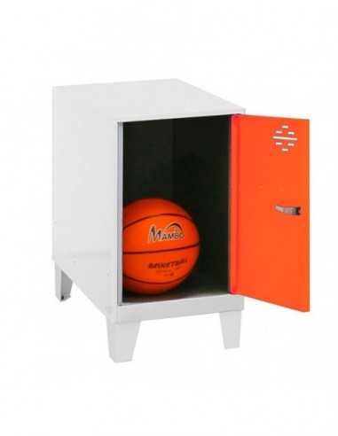 Armario Taquilla SIMON LOCKER Monobloque Mini 475x400x500+PIES BLA/NAR | Taquilla metálica SimonLocker para vestuarios y oficina