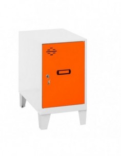 Armario Taquilla SIMON LOCKER Monobloque Mini 475x400x500+PIES BLA/NAR | Taquilla metálica SimonLocker para vestuarios y oficina 2