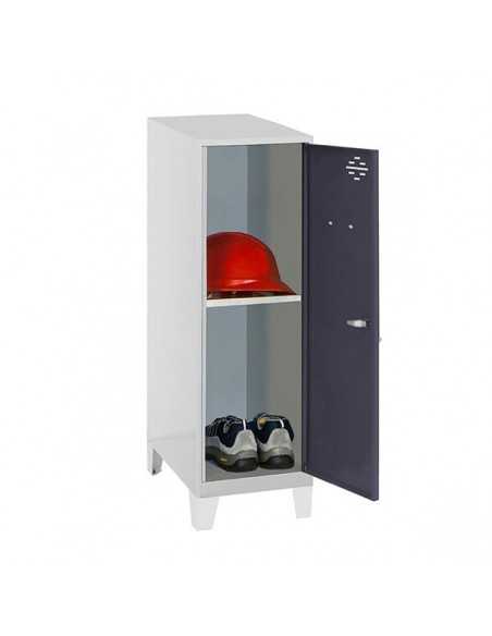 Armario Taquilla SIMON LOCKER Monobloque Mini + BAN. 915x400x500+PIES GR/AN | Taquilla metálica SimonLocker para vestuarios y of