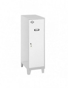 Armario Taquilla SIMON LOCKER Monobloque Mini + BAN. 915x400x500+PIES GR/BL | Taquilla metálica SimonLocker para vestuarios y of