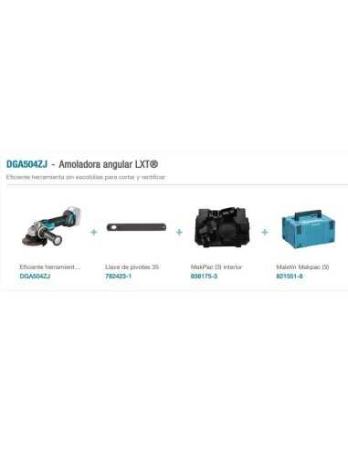 Mini Amoladora MAKITA DGA504 ZJ 125mm 18V LXT Solo Máquina