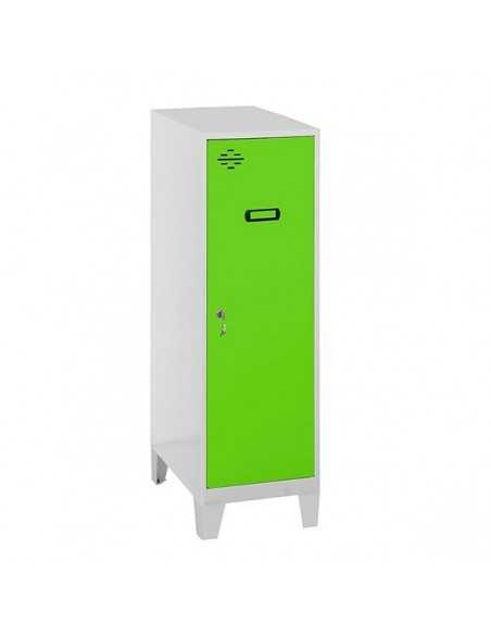 Armario Taquilla SIMON LOCKER Monobloque Mini + BAN. 915x400x500+PIES GR/VE | Taquilla metálica SimonLocker para vestuarios y of