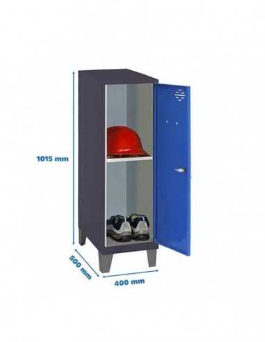 Armario Taquilla SIMON LOCKER Monobloque Mini + BAN. 915x400x500+PIES AN/AZ | Taquilla metálica SimonLocker para vestuarios y of