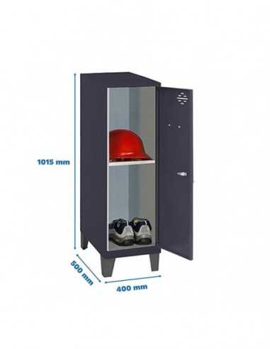 Armario Taquilla SIMON LOCKER Monobloque Mini + BAN. 915x400x500+PIES AN/AN | Taquilla metálica SimonLocker para vestuarios y of