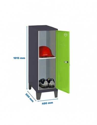 Armario Taquilla SIMON LOCKER Monobloque Mini + BAN. 915x400x500+PIES AN/VE | Taquilla metálica SimonLocker para vestuarios y of