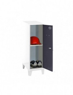 Armario Taquilla SIMON LOCKER Monobloque Mini + BAN. 915x400x500+PIES BL/AN | Taquilla metálica SimonLocker para vestuarios y of