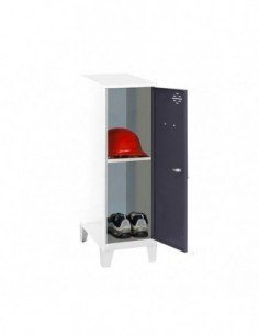 Armario Taquilla SIMON LOCKER Monobloque Mini + BAN. 915x400x500+PIES BL/AN | Taquilla metálica SimonLocker para vestuarios y of