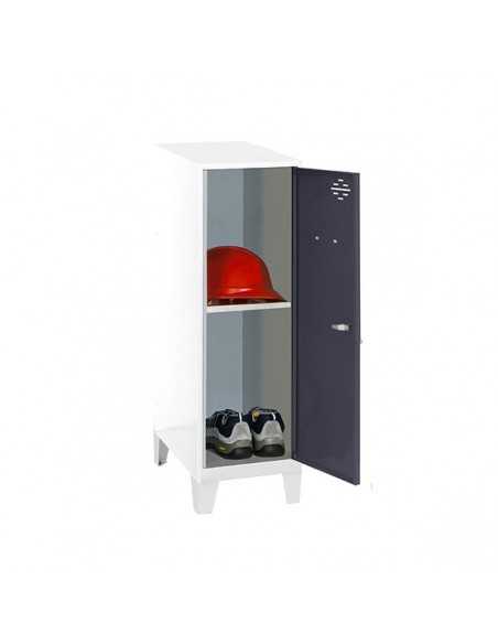Armario Taquilla SIMON LOCKER Monobloque Mini + BAN. 915x400x500+PIES BL/AN | Taquilla metálica SimonLocker para vestuarios y of