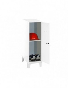 Armario Taquilla SIMON LOCKER Monobloque Mini + BAN. 915x400x500+PIES BL/BL | Taquilla metálica SimonLocker para vestuarios y of 2