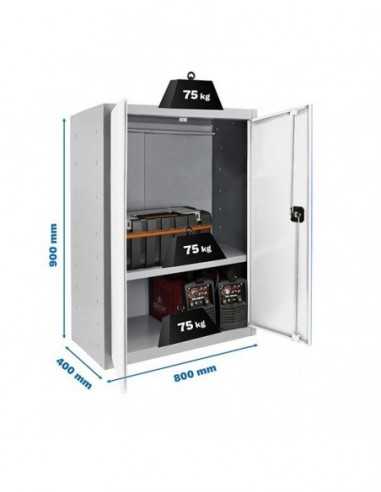 Armario Taquilla SIMON LOCKER PROF.Monobloque Multiusos 90x80x40 2/1 GR/BLA | Taquilla metálica SimonLocker para vestuarios y of