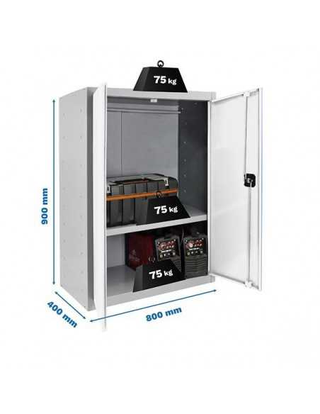 Armario Taquilla SIMON LOCKER PROF.Monobloque Multiusos 90x80x40 2/1 GR/BLA | Taquilla metálica SimonLocker para vestuarios y of