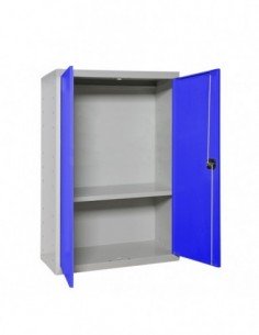 Armario Taquilla SIMON LOCKER PROF.Monobloque Multiusos 90x80x40 2/1 GR/AZ | Taquilla metálica SimonLocker para vestuarios y ofi 2