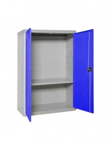 Armario Taquilla SIMON LOCKER PROF.Monobloque Multiusos 90x80x40 2/1 GR/AZ | Taquilla metálica SimonLocker para vestuarios y ofi