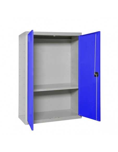 Armario Taquilla SIMON LOCKER PROF.Monobloque Multiusos 90x80x40 2/1 GR/AZ | Taquilla metálica SimonLocker para vestuarios y ofi