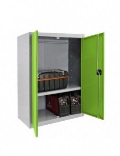 Armario Taquilla SIMON LOCKER PROF.Monobloque Multiusos 90x80x40 2/1 GR/VER | Taquilla metálica SimonLocker para vestuarios y of