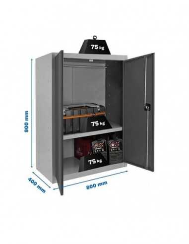 Armario Taquilla SIMON LOCKER PROF.Monobloque Multiusos 90x80x40 2/1 GR/AN | Taquilla metálica SimonLocker para vestuarios y ofi