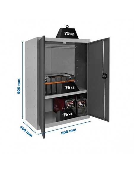 Armario Taquilla SIMON LOCKER PROF.Monobloque Multiusos 90x80x40 2/1 GR/AN | Taquilla metálica SimonLocker para vestuarios y ofi