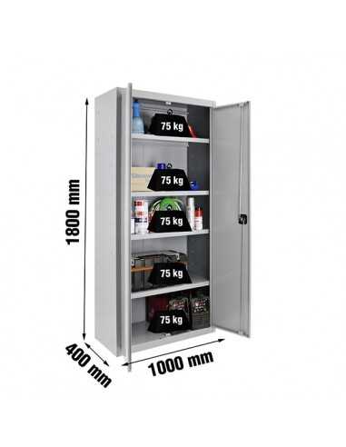 Armario Taquilla SIMON LOCKER PROF.Monobloque Multiusos 180x100x40 2/4 Gris | Taquilla metálica SimonLocker para vestuarios y of