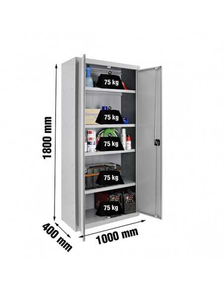 Armario Taquilla SIMON LOCKER PROF.Monobloque Multiusos 180x80x40 2/4 Gris | Taquilla metálica SimonLocker para vestuarios y ofi