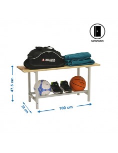 Armario Taquilla SIMON LOCKER Monobloque  WOOD BENCH 1000 2